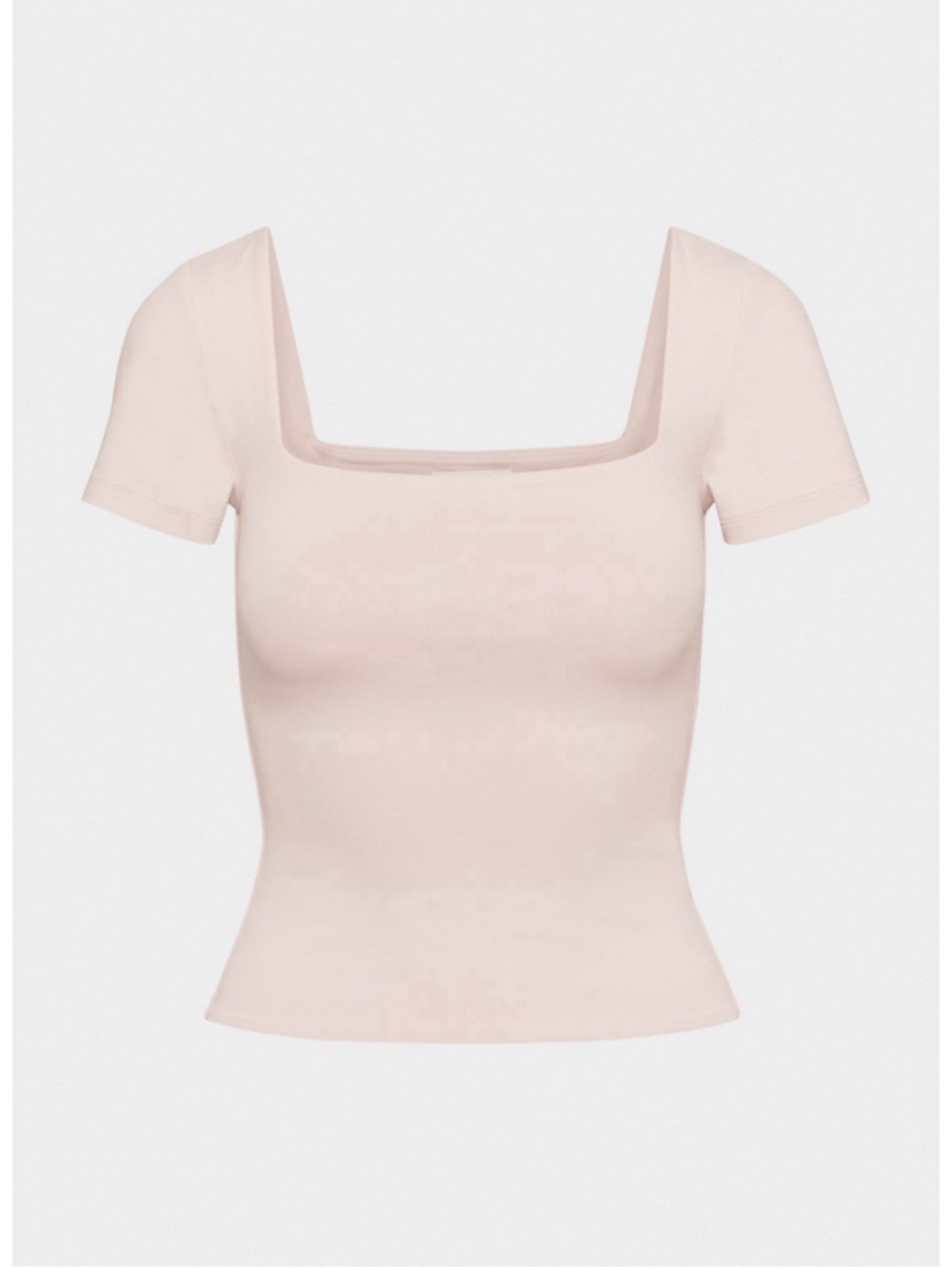 Aritzia Babaton Pink Contour Square Neck T-Shirt - Size Large
